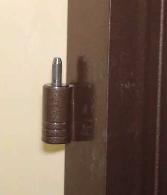 Процесс снятия двери с петель